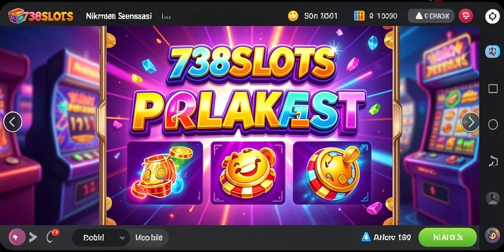 Screenshot 738SLOTS menampilkan gameplay slot yang seru dan mengasyikkan.