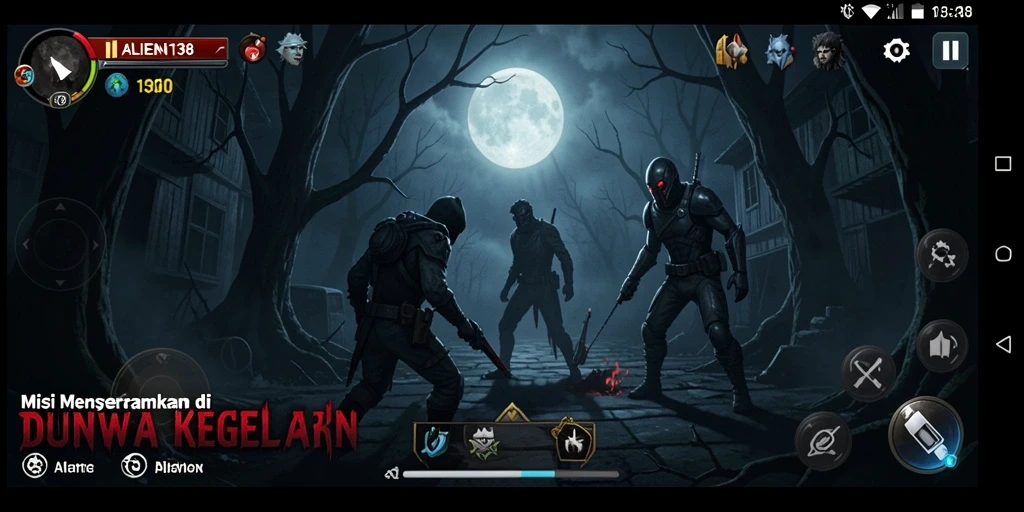 Tampilan gameplay ALIEN138 yang menakutkan dan mencekam.