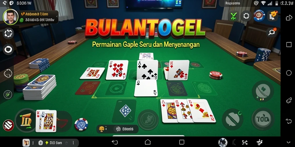 Screenshot gameplay BULANTOGEL menunjukkan keseruan permainan Gaple.