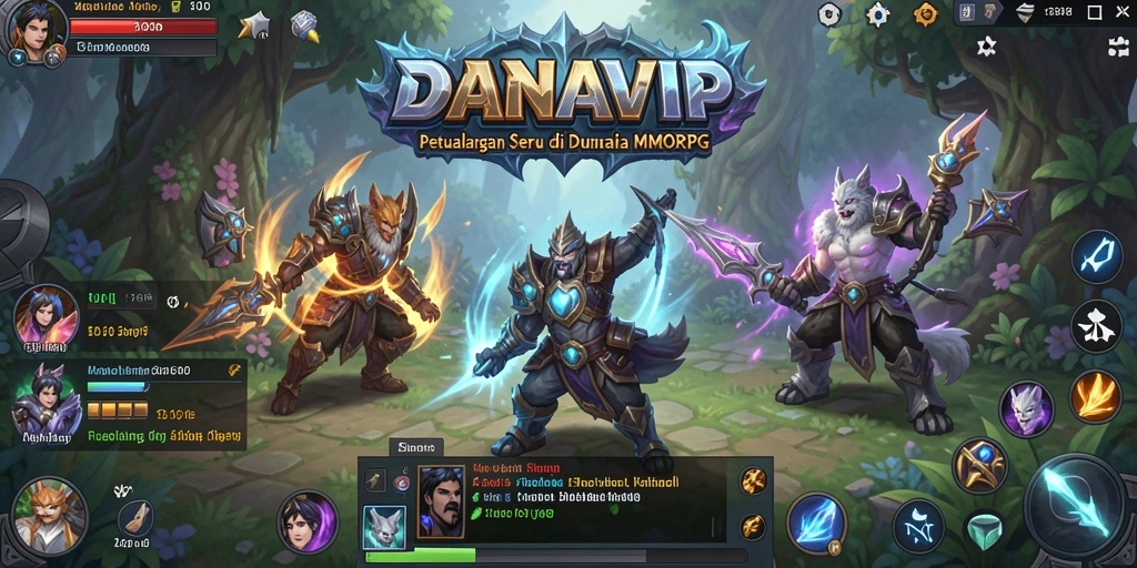 Gameplay seru DANAVIP dengan karakter dan dunia fantastis.