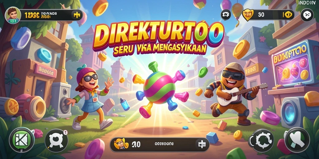Screenshot menunjukkan gameplay seru dari DIREKTURTOTO dengan grafik menarik.