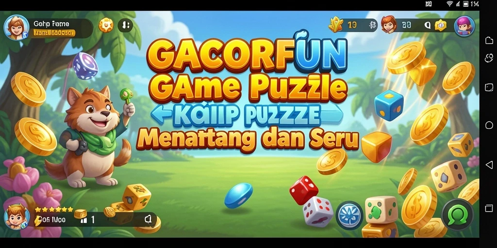 Tampilan gameplay menantang di GACORFUN dengan teka-teki menarik.