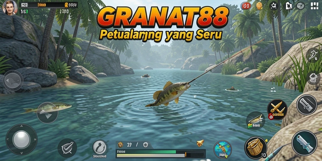 Tampilan seru gameplay memancing di GRANAT88.