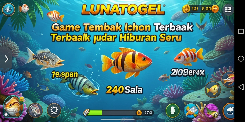 Tampilan gameplay LUNATOGEL yang penuh warna dan seru.