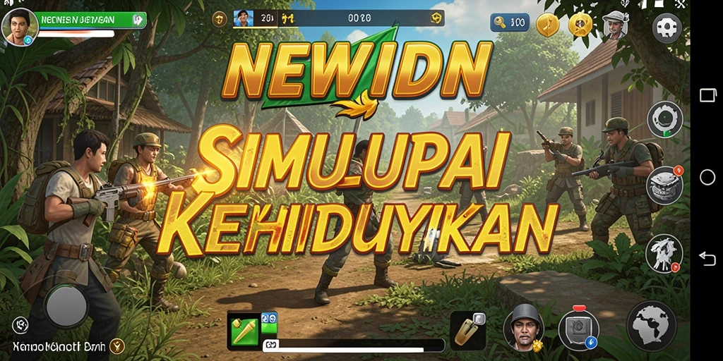 Screenshot gameplay NEWIDN menampilkan interaksi karakter dalam dunia simulasi.
