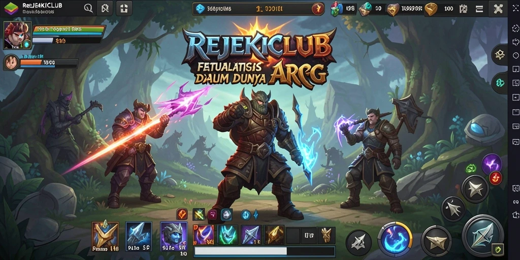 Tampilan gameplay yang mendebarkan dari REJEKICLUB dengan aksi yang intens.