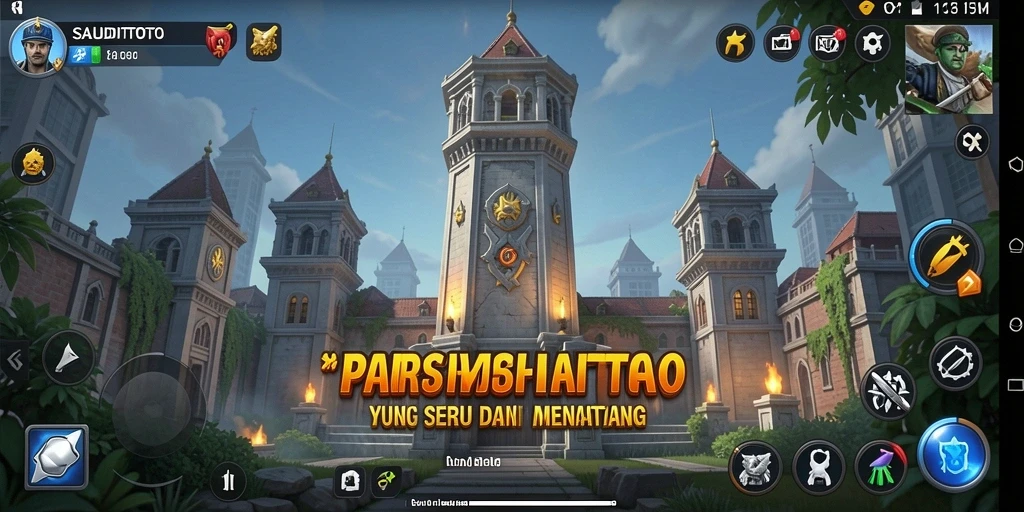 Tampilan menarik dari gameplay SAUDITOTO yang penuh strategi Tower Defense.