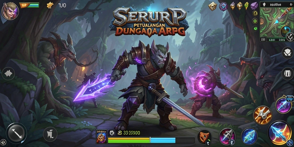 Tangkapan layar menunjukkan aksi seru dalam permainan ARPG SERURP.