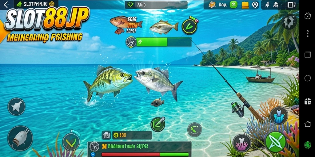 Screenshot utama SLOT88JP menampilkan grafik memancing yang menakjubkan dan pengalaman gameplay yang seru.